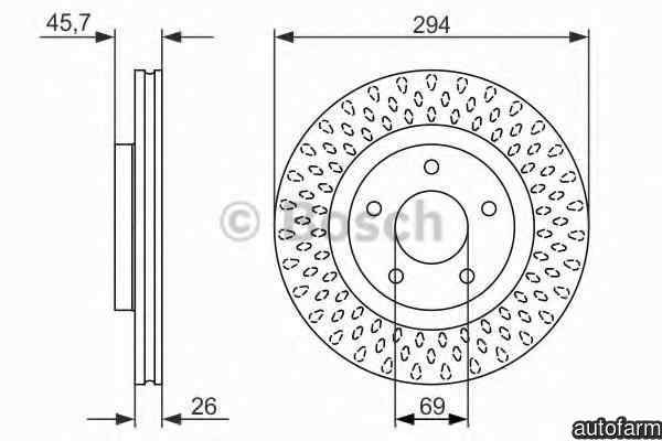 Disc frana DODGE AVENGER BOSCH 0 986 479 751