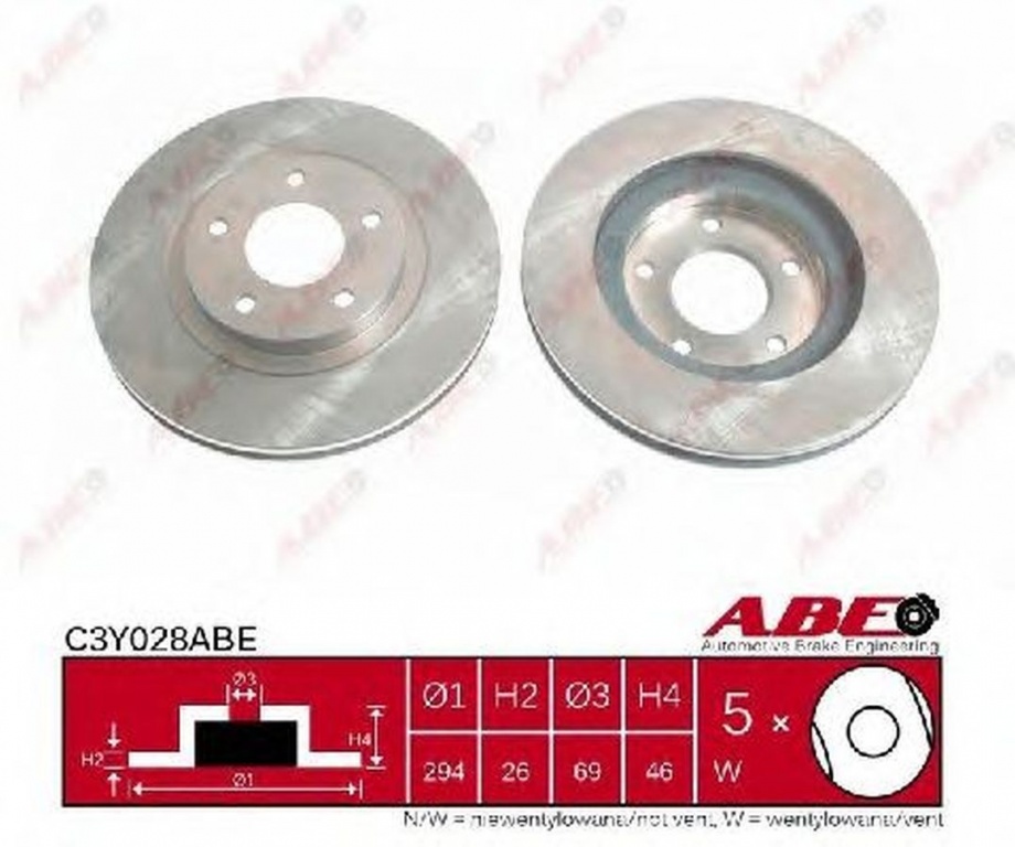 Disc frana DODGE CALIBER ABE C3Y028ABE