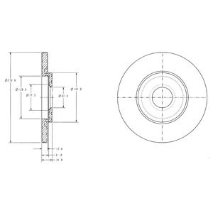 Disc frana DP1010 11 0158 Dr ve pentru CitroEn C2 CitroEn C3 CitroEn C-elysee