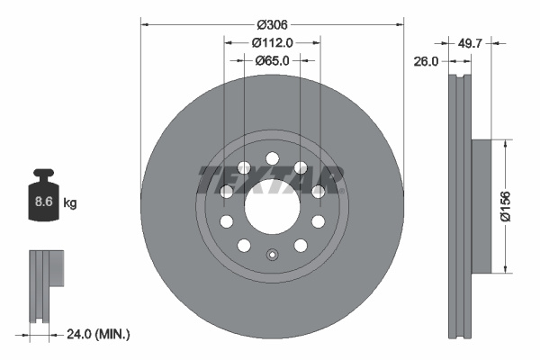 DISC FRANA ~ Fata Dreapta/Stanga AUDI A3 Sportback