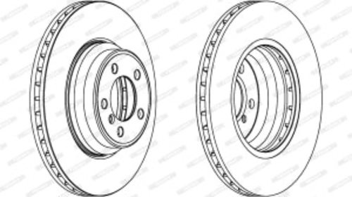 Disc frana fata Dreapta/Stanga BMW 5 (E61) 6 (E63) 6 (E64) 7 (E65 E66 E67) 3.0-6.0 07.01-12.10