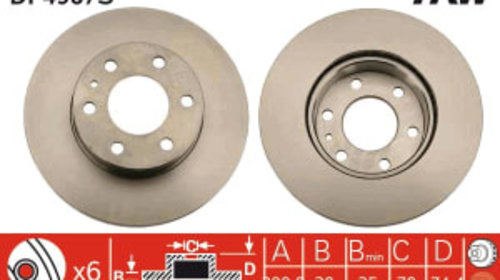Disc frana Fata Dreapta/Stanga IVECO DAILY III, DAILY IV, DAILY LINE, DAILY V, DAILY VI 2.3D-Electric 05.99-