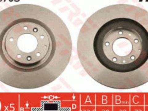 Disc frana fata Dreapta/Stanga MAZDA RX-8 1.3 08.03-06.12