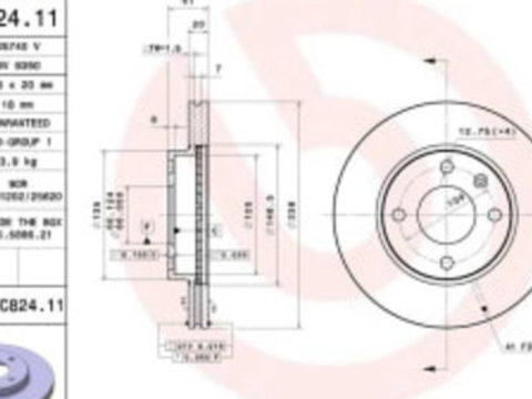 Disc frana Fata Dreapta/Stanga OPEL KARL 1.0 01.15-03.19