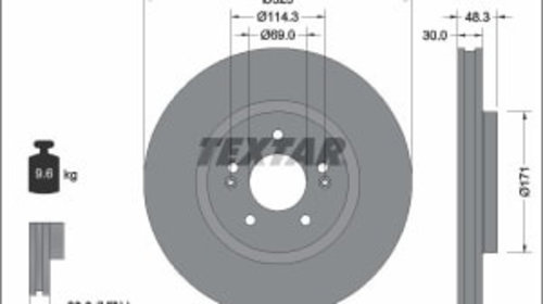 Disc frana fata stanga/dreapta HYUNDAI TUCSON, KIA SPORTAGE V 1.6-1.6H 11.20-