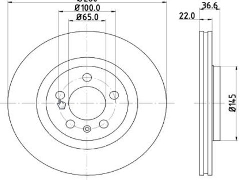 Disc frana fata VW Golf 4 1997-2004, MTR 12108506