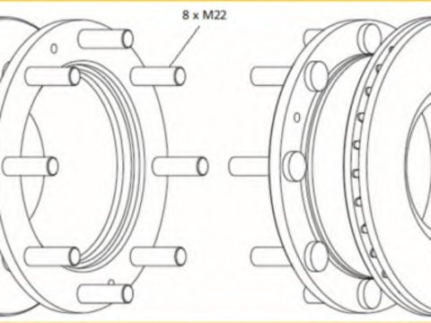 Disc frana FCR308A FERODO pentru Iveco Eurocargo