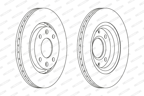 Disc frana FERODO DDF1140C compatibil cu CITROEN C4 CACTUS 2014 2015 2016 2017 2018 2019 2020 2021 2022 2023