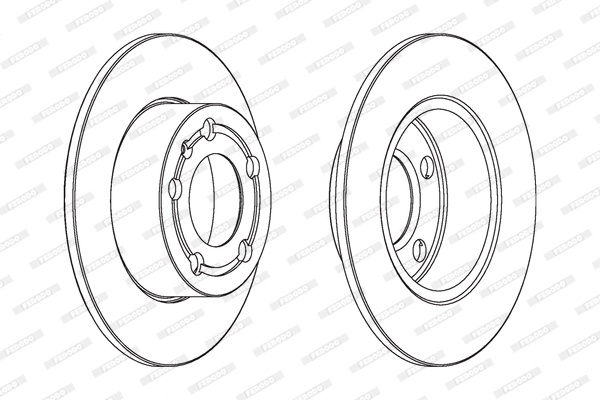 Disc frana FERODO DDF929C model SEAT IBIZA V (KJ1, KJG) 2017 2018 2019 2020 2021 2022 2023 2024 2025