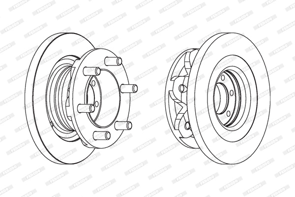 Disc frana FERODO FCR139A pentru IVECO DAILY I platou / sasiu 1985 1986 1987 1988 1989