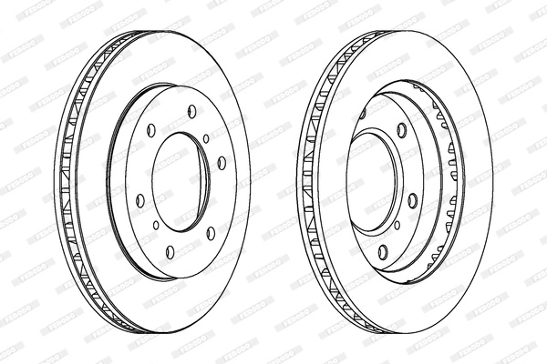Disc frana Ferodo MITSUBISHI PAJERO III Canvas Top (V6_W, V7_W) 2000-2006 - DDF1384