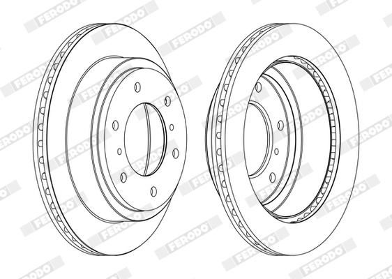 Disc frana Ferodo MITSUBISHI PAJERO III Canvas Top (V6_W, V7_W) 2000-2006 - DDF1385C