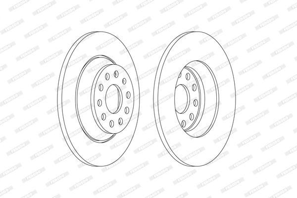 Disc frana Ferodo VW CADDY V Autoutilitară/limuzină spațioasă (SBA, SBH) 2020-2025 - DDF2506C
