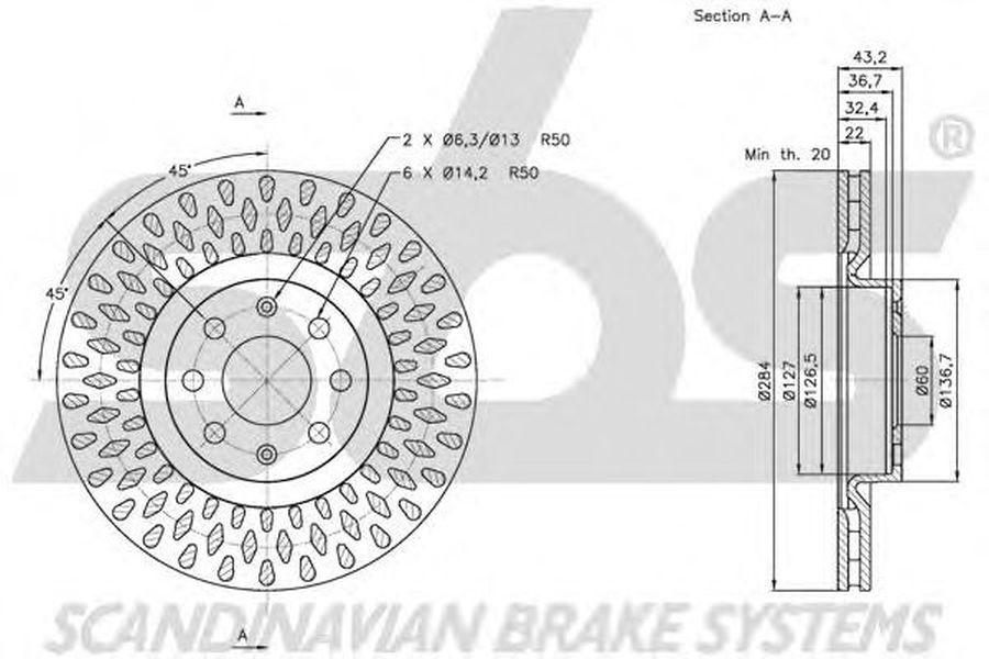 Disc frana FIAT 500 312 SBS 1815202350