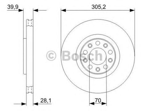 Disc frana FIAT 500X 334 BOSCH 0986479291