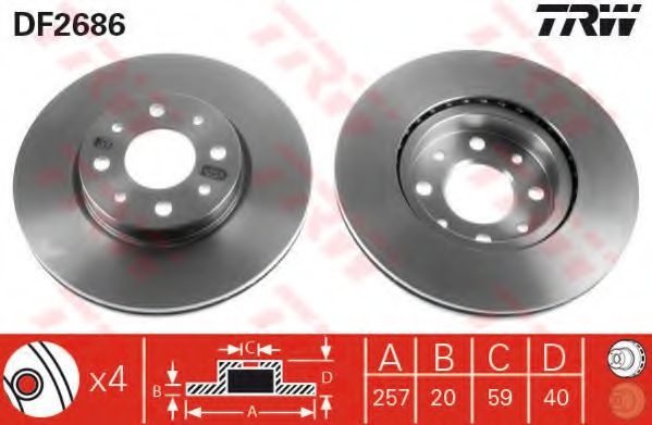 Disc frana FIAT ALBEA (172_) (2007 - 2016) QWP WBD127