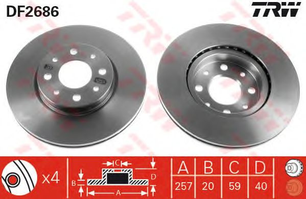 Disc frana FIAT BRAVA (182) - Cod intern: W20009255 - LIVRARE DIN STOC in 24 ore!!!