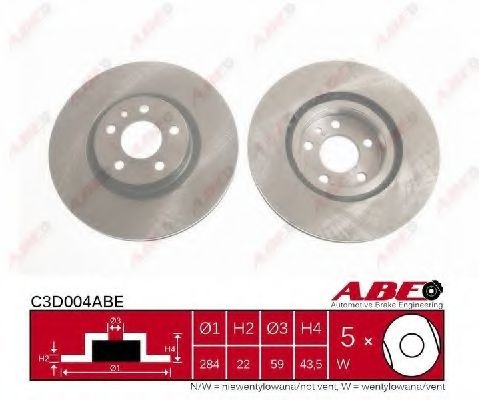 Disc frana FIAT CROMA (154) (1985 - 1996) ABE C3D0