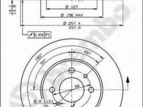 Disc frana FIAT CROMA (154), LANCIA THEMA (834) - BREMBO 08.4878.10