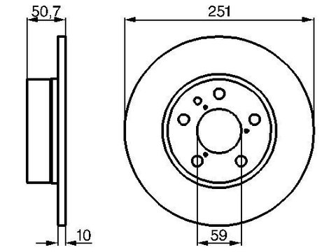 Disc frana FIAT CROMA 1987-1996 BOSCH 0986478341