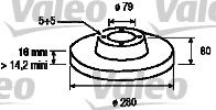 Disc frana FIAT DUCATO caroserie (250, 290) (2006 - 2016) VALEO 197097 piesa NOUA