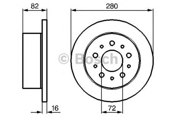 Disc frana FIAT DUCATO platou sasiu 244 BOSCH 0986479065