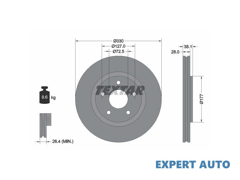 Disc frana Fiat FREEMONT (JF_) 2011-2016 #8 04779712AA