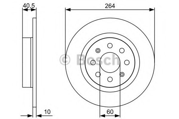 Disc frana FIAT GRANDE PUNTO (199) (2005 - 2016) BOSCH 0 986 479 517 piesa NOUA