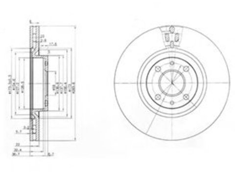 Disc frana FIAT IDEA (350_) (2003 - 2020) DELPHI BG2407