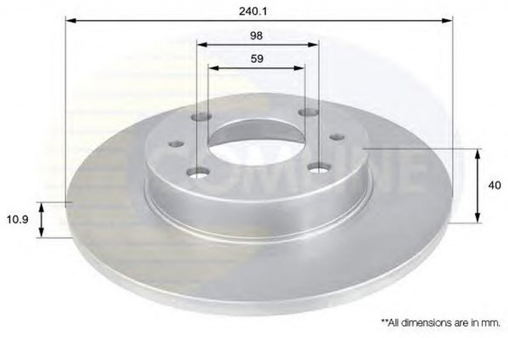Disc frana FIAT PANDA 312 312 COMLINE ADC1801
