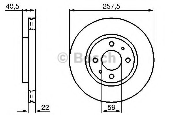 Disc frana FIAT PANDA Van (169) (2004 - 2016) BOSCH 0 986 478 639