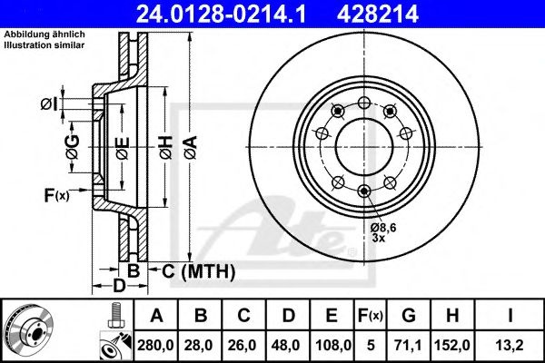 Disc frana FIAT SCUDO caroserie (272, 270) (2007 -