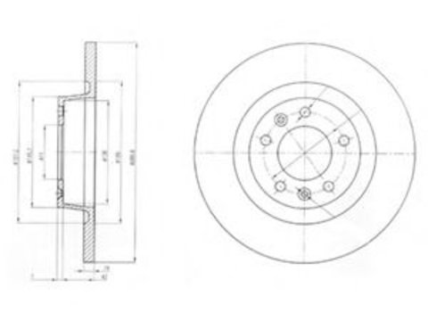 Disc frana FIAT SCUDO caroserie (272, 270) (2007 - 2020) DELPHI BG4085