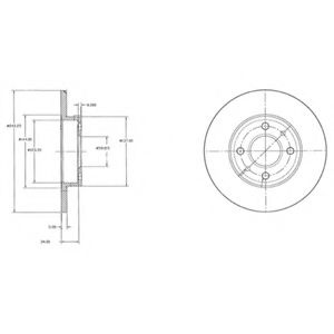 Disc frana FIAT SEICENTO / 600 Van (287) (1998 - 2010) DELPHI BG2458