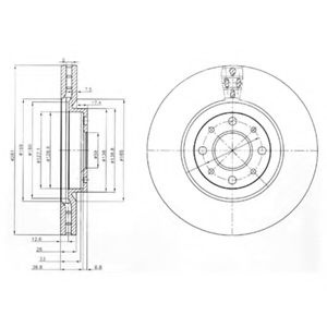 Disc frana FIAT STILO (192) (2001 - 2010) DELPHI BG3699 piesa NOUA