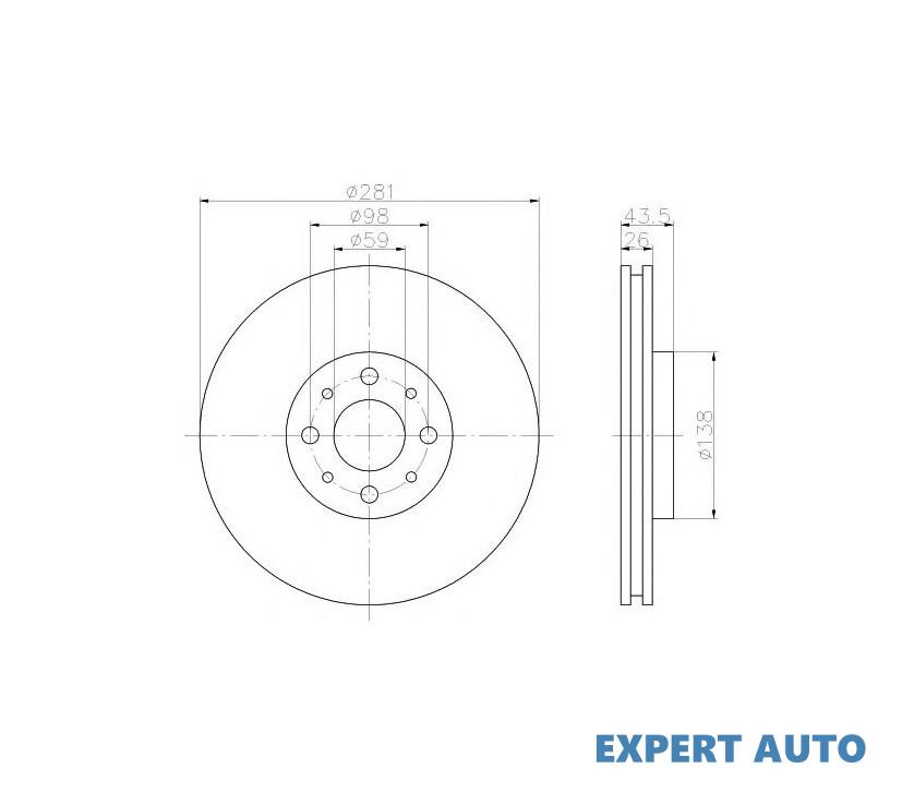 Disc frana Fiat STILO Multi Wagon (192) 2003-2008 