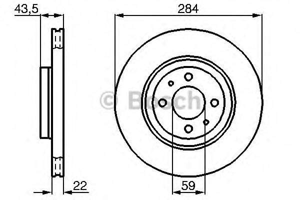 Disc frana FIAT STILO Multi Wagon (192) (2003 - 2008) Bosch 0 986 479 B49