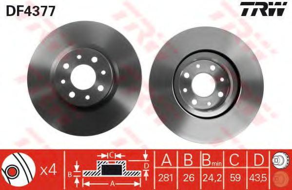 Disc frana FIAT STILO Multi Wagon (192) (2003 - 2008) QWP WBD558
