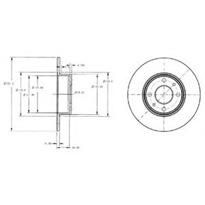 Disc frana FIAT STILO Multi Wagon (192) (2003 - 2008) DELPHI BG2322 piesa NOUA