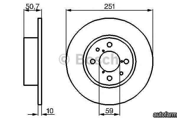 Disc frana FIAT STILO Multi Wagon 192 BOSCH 0 986 