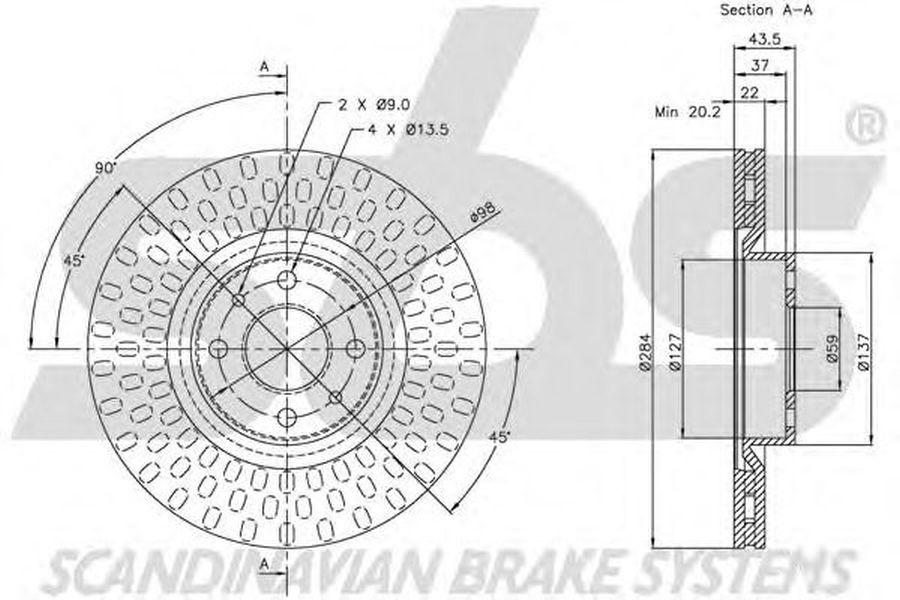 Disc frana FIAT STILO Multi Wagon 192 SBS 1815209923