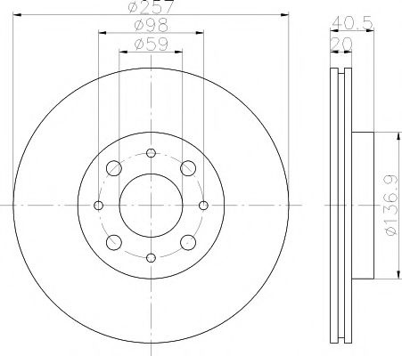 Disc frana FIAT STRADA pick-up (278_, 578_) (2009 - 2016) TEXTAR 92068503