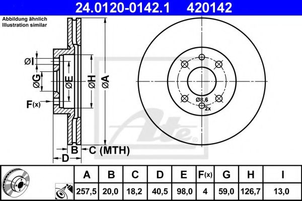 Disc frana FIAT TEMPRA SW (159) (1990 - 