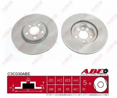 Disc frana FIAT ULYSSE (220) (1994 - 2002) ABE C3C