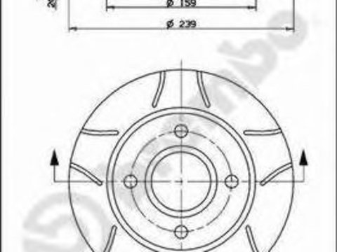 Disc frana FORD ESCORT CLASSIC Turnier (ANL) (1999 - 2000) BREMBO 09.6727.77