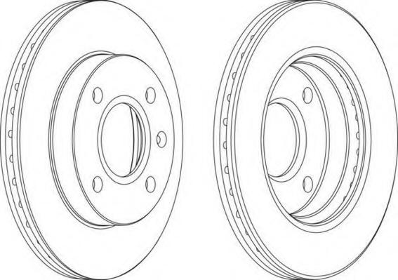 Disc frana FORD ESCORT Mk V (GAL), FORD ESCORT Mk V combi (GAL, AVL), FORD ESCORT Mk VI Cabriolet (ALL) - FERODO DDF766