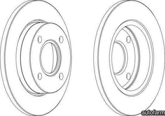 Disc frana FORD FIESTA caroserie J5 J3 FERODO DDF845