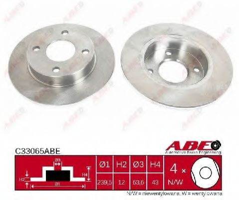 Disc frana FORD FIESTA Mk IV (JA_, JB_) (1995 - 2002) ABE C33065ABE