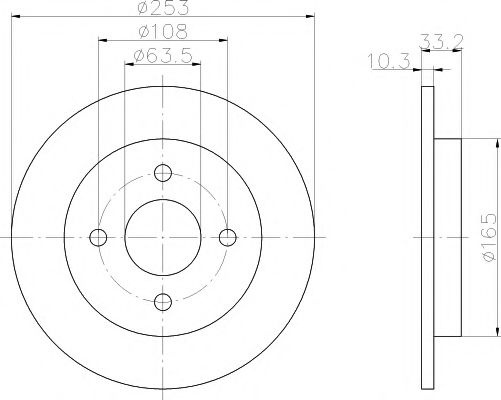 Disc frana FORD FIESTA VI (2008 - 2016) TEXTAR 92088403