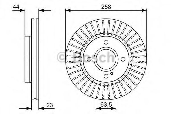 Disc frana FORD FIESTA VI Van (2009 - 2016) BOSCH 0 986 479 566